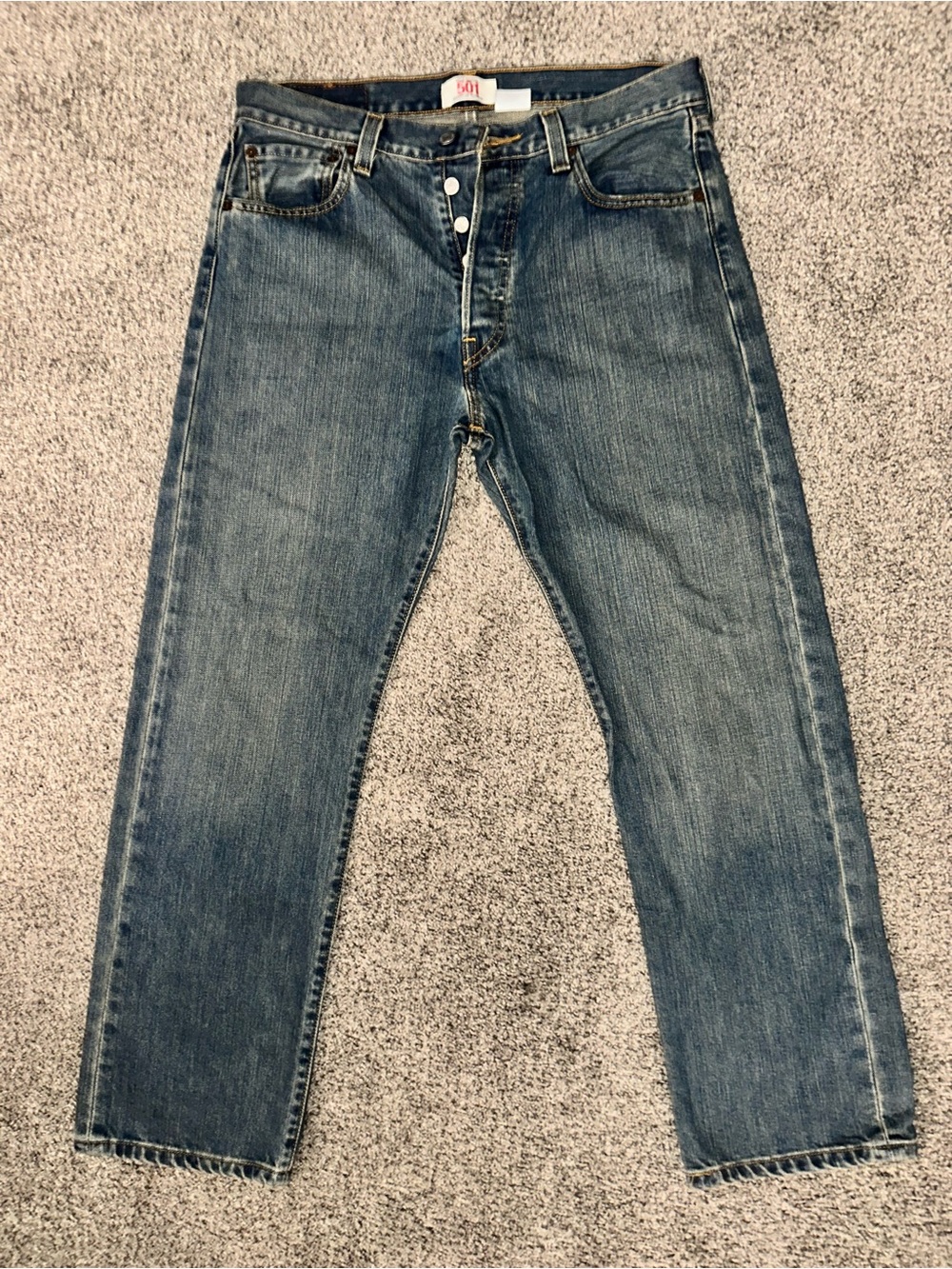 Levi's Men's Straight Jeans in Faded Blue Wash